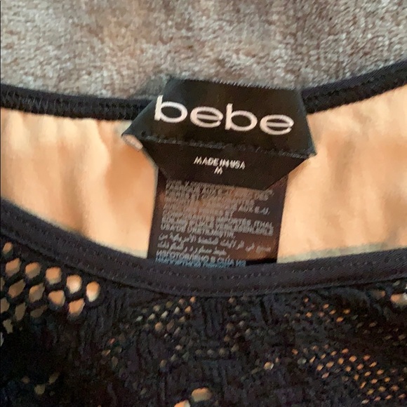 Bebe lace, fitted, long-sleeve shirt - Picture 2 of 6